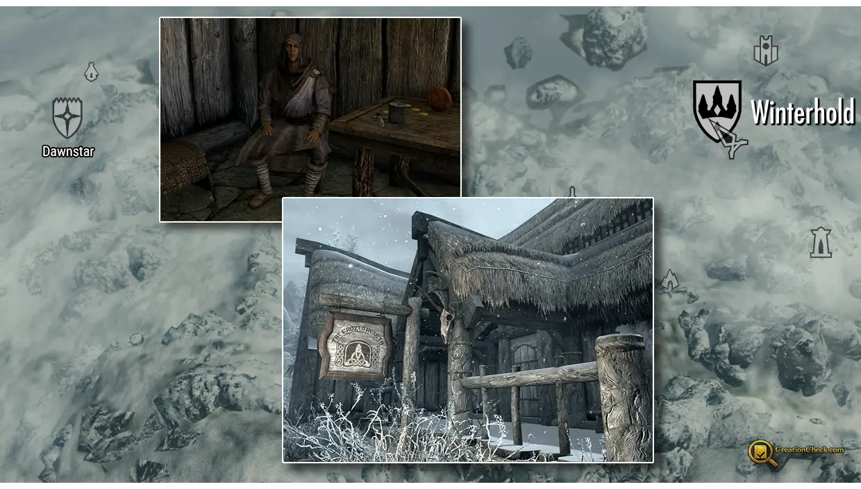 Screenshot showing Aranea Ienith at the Shrine of Azura.